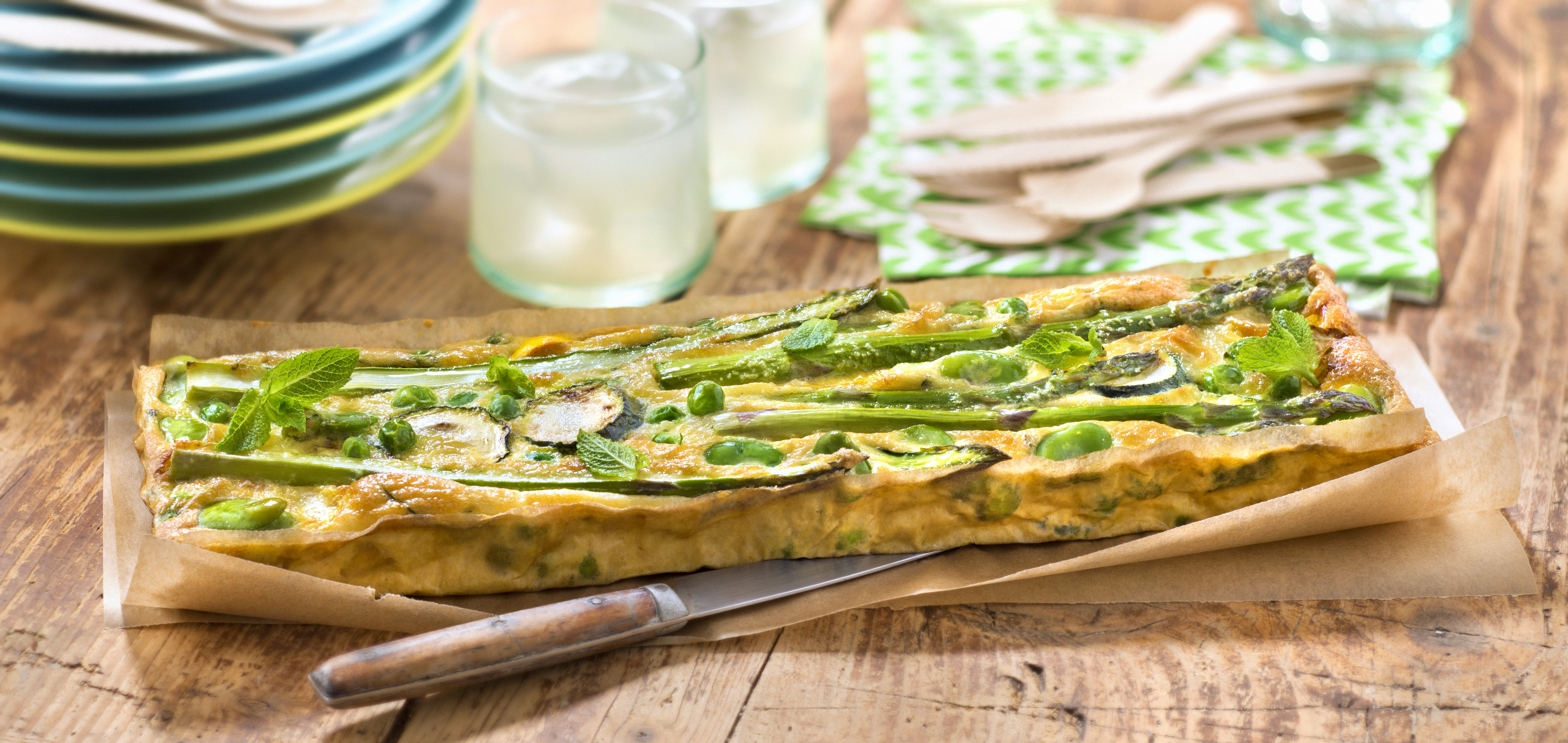 frittata aux legumes verts et menthe